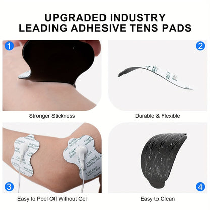 TENS EMS Electrode Pads 35mm Snap Reusable Replacement Pads Highly Conductive Latex Free for Entryways, Bedrooms and Living Spaces