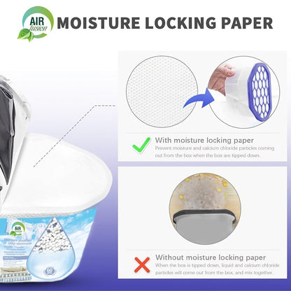 Moisture Absorber Dehumidifier Box 6-Pack, Odor Eliminator & Humidity Controller for Closet, Bathroom