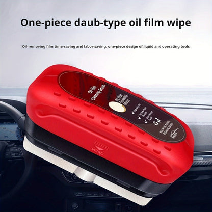 Car Glass Oil Film Remover Kit 3-Pack – Automotive Windshield Cleaner with Applicator Brush, Rain Repellent Coating & Degreaser Solution