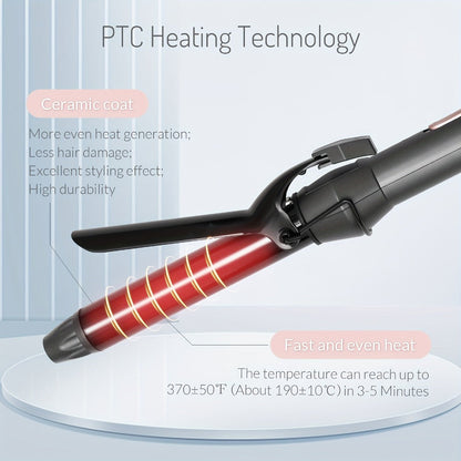 Hair Straightener & Curling Iron Set for Women, Flat Iron Straightening Brush, Anti-Scald, Precise Temperature Control
