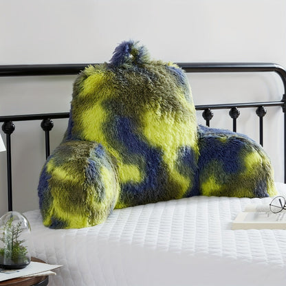 Reading Pillow with Arms - Camo Tie-Dye Plush Backrest Pillow for Bed, Sit-Up Support for Reading