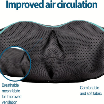 Black Shiatsu Neck and Shoulder Massage Pillow with Heat, 8 Kneading Rollers, 15-Minute Auto-Off and Home or Car Power