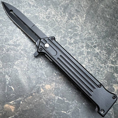 EDC Pocket Knife 440 Stainless Steel Blade – 8" Folding Knife with Aluminum Handle, Belt Clip & Liner Lock | Everyday Carry Tactical Knife