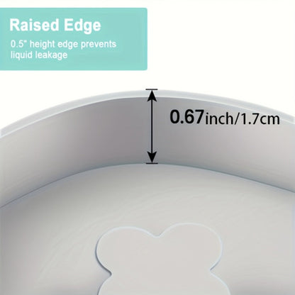 Under Sink Mat Silicone 34" x 22" Undersink Drip Tray Liner for Kitchen Bathroom Cabinet, Holds 2 Gallons