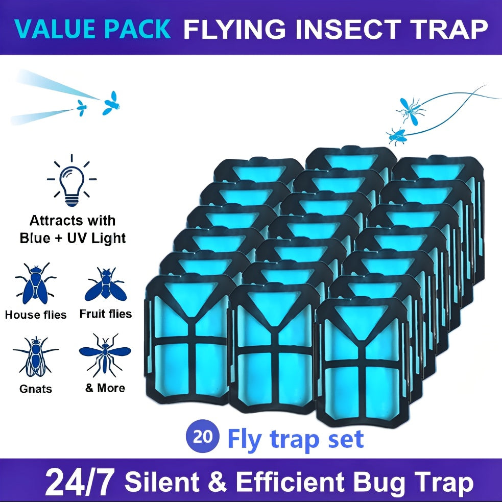 Mosquito Trap Indoor Electric Insect Catcher with Replacement Lure Refill Core for Home Bedroom Kitchen Fruit Fly Flying Bug Trap Device