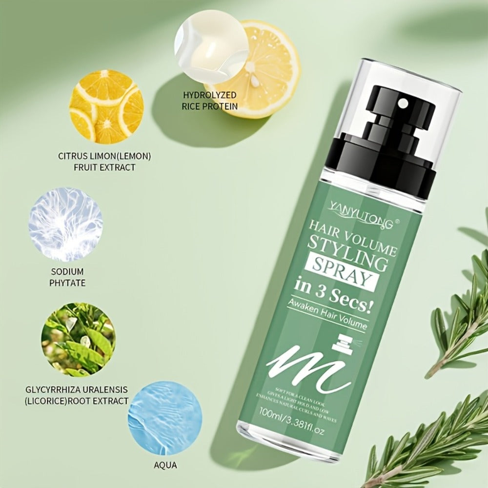 Hair Volumizing Spray 100ml Oil-Free Texturizing Instant Lift & Hold, Non-Irritating Styling Spray for Fine Flat Hair