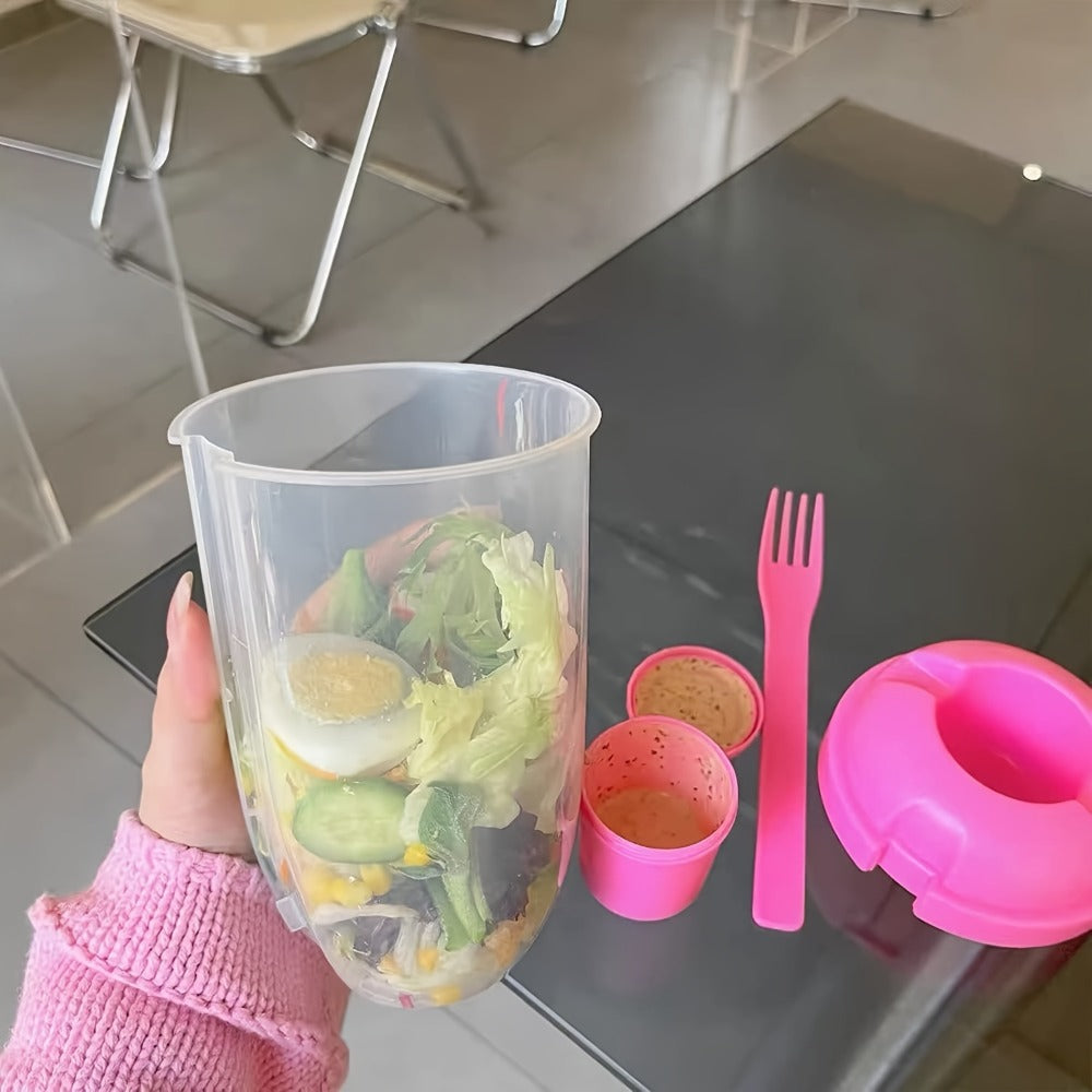 2-Layer Bento Lunch Box Set with Cup and Meal Bag - Multi-Grid Lunch Box for School, Office & Outdoor Picnics