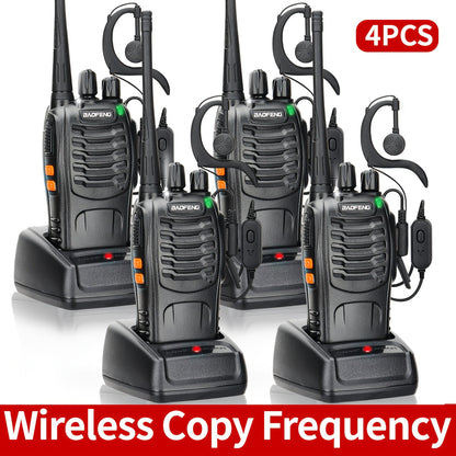 Baofeng Long Range Walkie Talkies for Adults with Earpieces 16 Channel Rechargeable Two Way Radio VOX for a Home Lash Beauty Routine