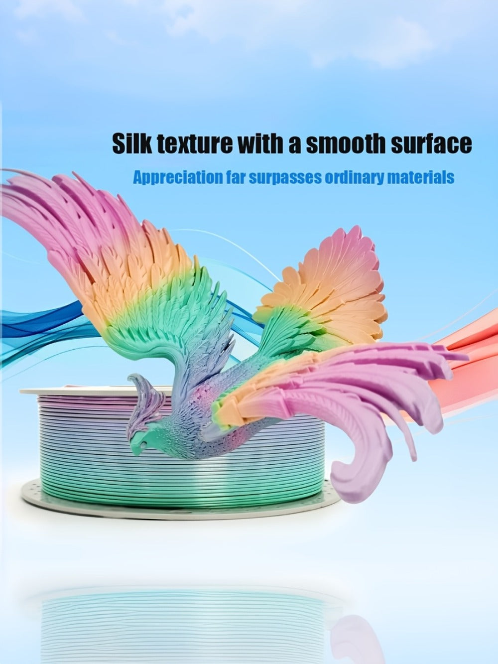3D Printer Filament Gryddle Rainbow PLA 1.75mm 0.55lb Spool with Crystal, Jelly or Matte Color-Shift Finish
