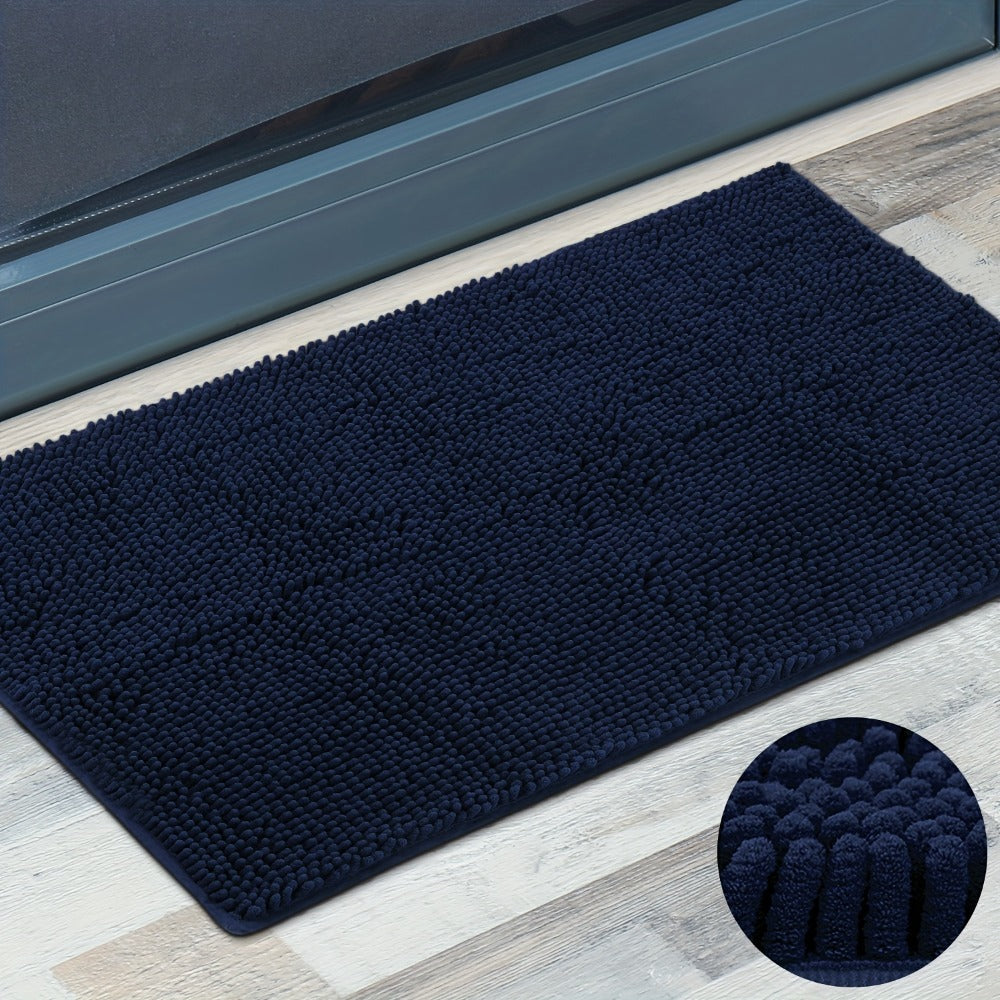 Chenille Doormat Absorbent Non-Slip Washable Indoor Outdoor Mat – Soft Shaggy Entryway Rug for Muddy Paws