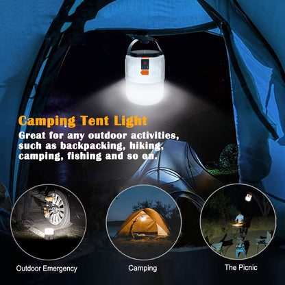 Solar Camping Lantern Four-Pack with USB-C Charging, Three Lighting Modes, Power Display and Carry Handles