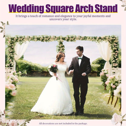 Backdrop Stand 20 x 10-Foot Stainless Pipe-and-Drape Frame with Three Square Bases and 15-Pole Kit