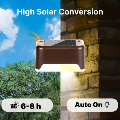 Solar LED Deck and Step Light Set in 8-, 16- or 32-Piece Packs with Black, White or Brown Shells