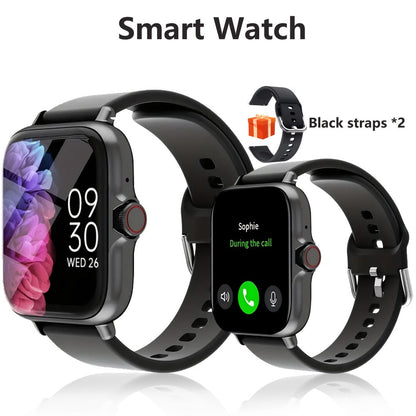 Smartwatch with Bluetooth Calling 1.91" AMOLED HD Touch Screen, Voice Assistant, Music Playback, Built-in Mic & Speaker, Multi-Sport