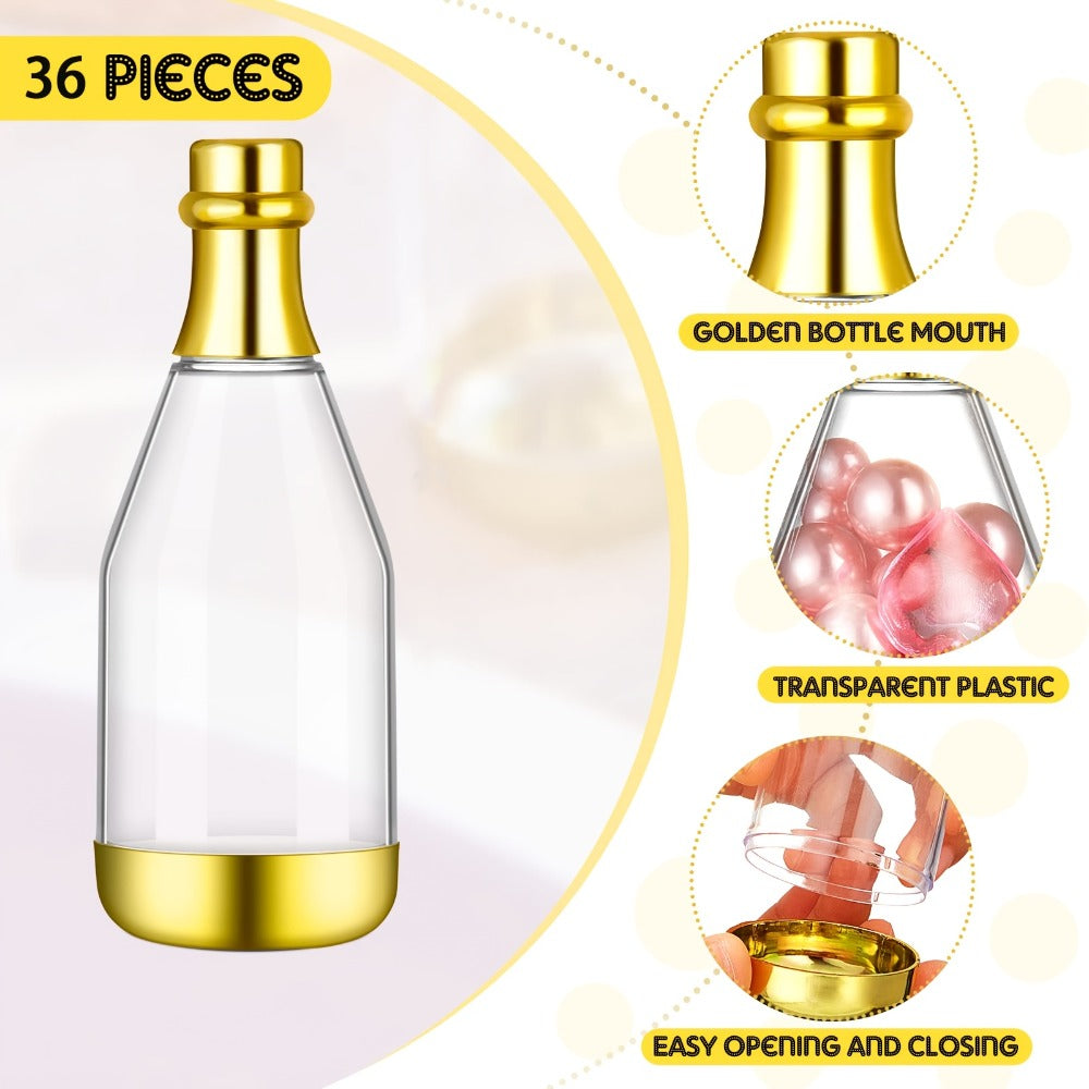 Mini Champagne Bottles Party Favors 36-Piece for Parties, Celebrations and Guest Favors, with the Listed Configuration