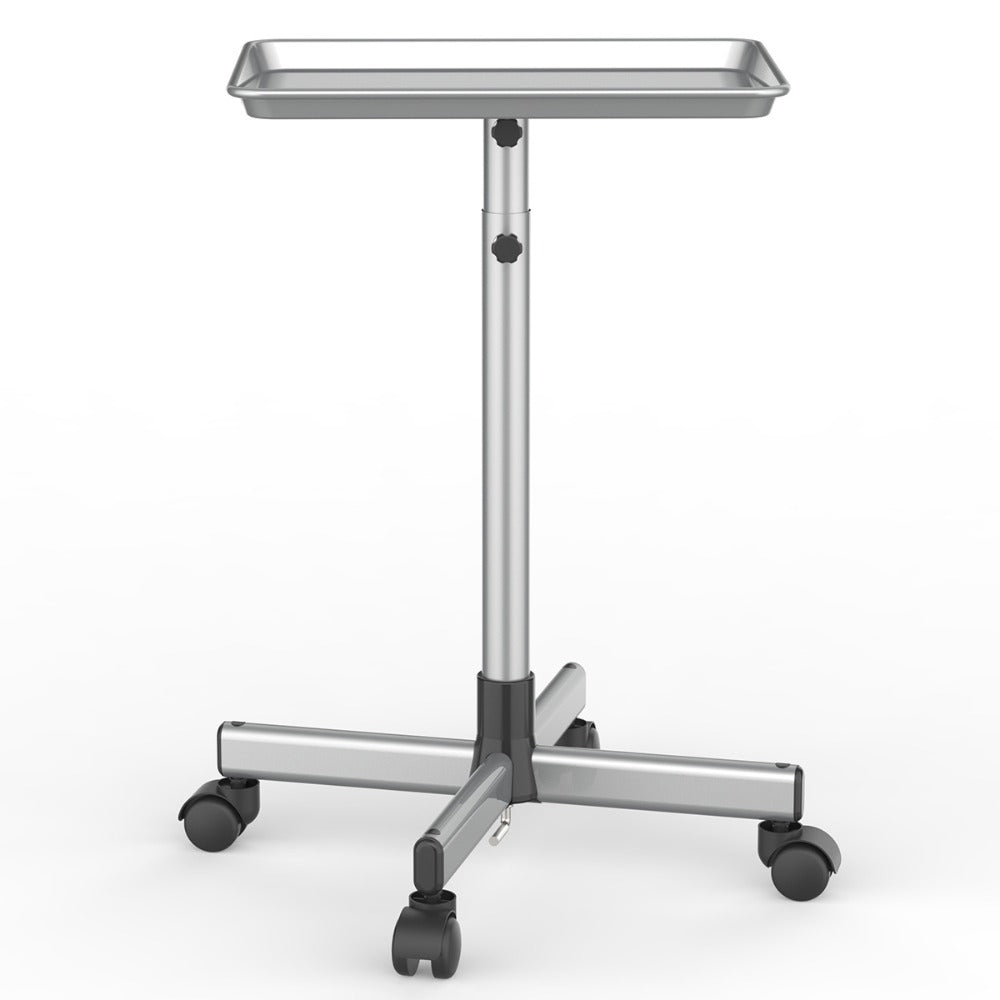 Salon Trolley Cart Height Adjustable 30 to 42 Inch Rolling Tray Table on Wheels Lockable Casters for Hair Stylist Barber Esthetician Nail