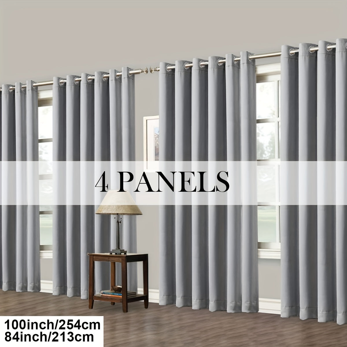 Grommet-Top Blackout Curtain Options in Nine Colors with Seven Width, Length or Panel-Count Labels