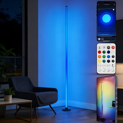 RGB Floor Lamp with Remote Control USB Powered, Color Changing LED Corner Lamp with Adjustable Brightness