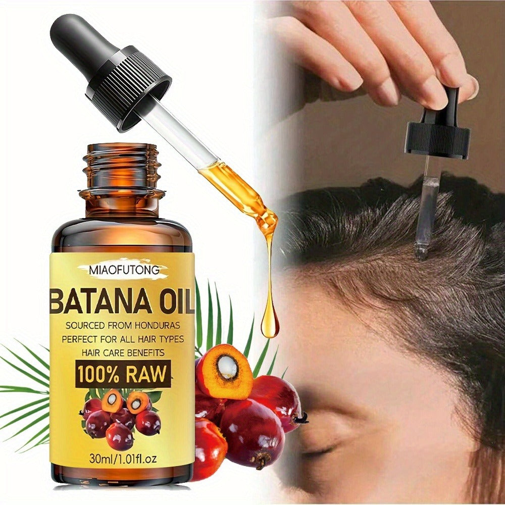Batana Oil 30ml Cold-Pressed – Multi-Use Hair Growth & Scalp Strengthening Oil for Hair, Eyelashes & Eyebrows | Repairs Damage