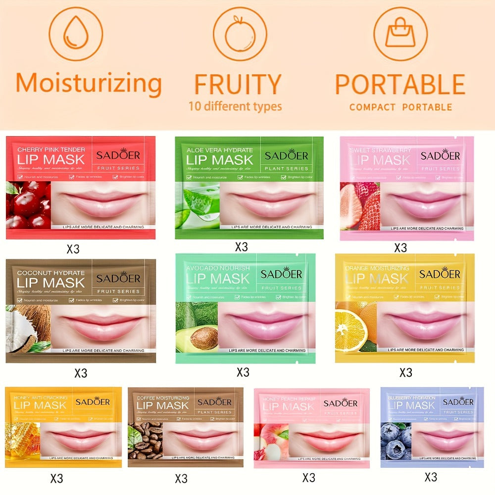 Lip & Under Eye Mask Travel Set 62 Pieces – Moisturizing Non-Greasy Lip Mask & Eye Patch Kit, Hydrating Autumn Winter Skincare for Dry Skin