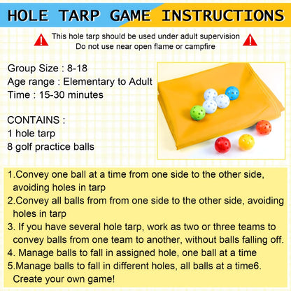 Team Building Tarp Game 98 x 70 Inch with 8 Balls with the Listed Color, Size or Set Options for Everyday Use