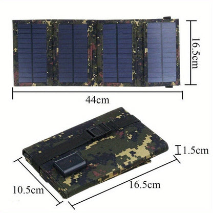 Portable Folding Solar Panel Charger with USB Port, 20% Monocrystalline Silicon Efficiency