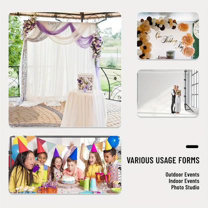 Multi-Size Adjustable Backdrop Stand Kit 10x10ft & 6.5x6.5ft – Heavy Duty Sturdy Background Support System for Photo Studio, Wedding