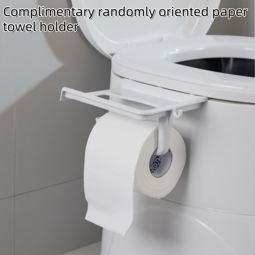 Portable Toilet with Lid Odor Control Tissue Holder Lightweight Camping Toilet for RV Camper Outdoor Travel Hiking Emergency Use No