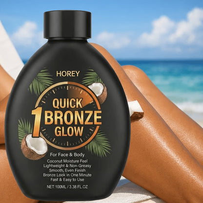 Dark Self Tanning Lotion Sunless Tanner 3.38oz - Instant Radiance, & Smoothing, Tattoo Friendly, Lasting Bronze & Golden Brown Glow