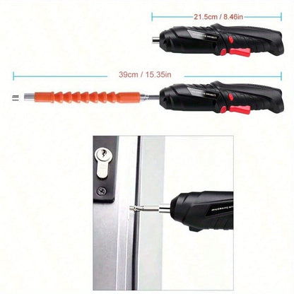 Power Tools 3.6V Mini Electric Drill Screwdriver Kit with 1300mAh Battery and 26 or 47 Piece Options