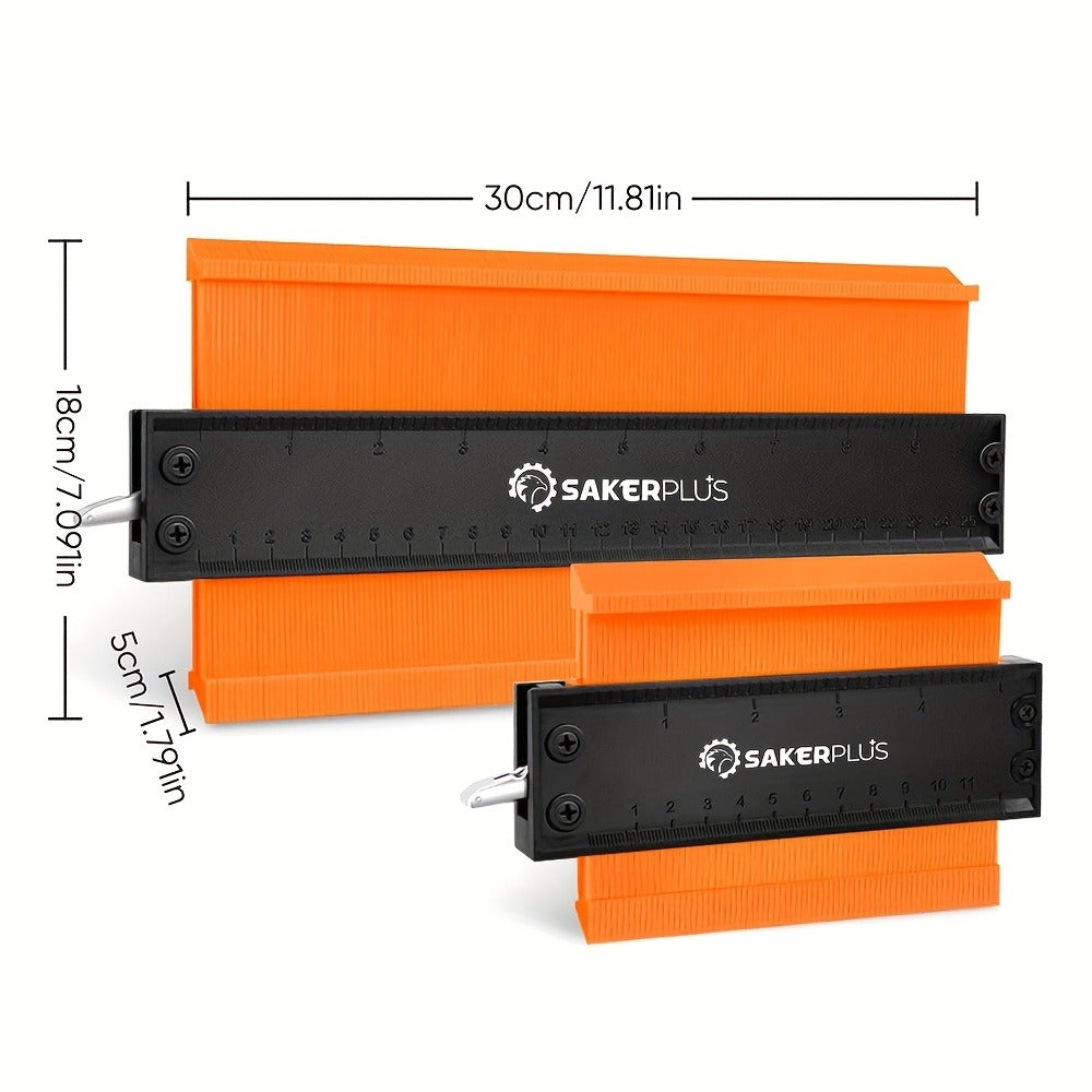 Contour Gauge Profile Tool with Lock – 6 Inch & 11 Inch Shape Duplicator for Flooring, Tile, Woodworking, Carpet Cutting & Irregular Shape