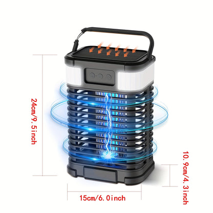 Bug Zapper, Solar 5-in-1 Lantern 3500mAh Indoor Outdoor Garden Camping for Garden, Yard and Pest Management