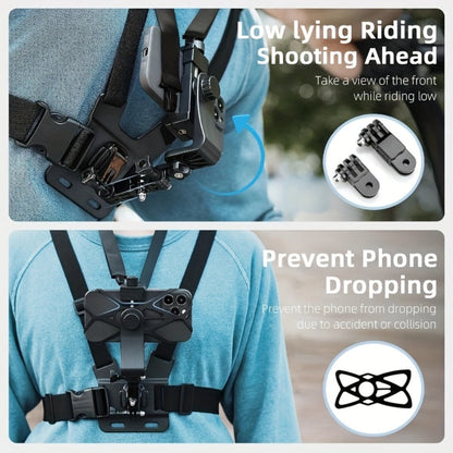 Chest Mount Harness for GoPro Hero 13 12 11 10 9 8 – Adjustable POV Chest Strap for Insta360 X4 X3 DJI Osmo Action 4 3 iPhone Samsung Phone