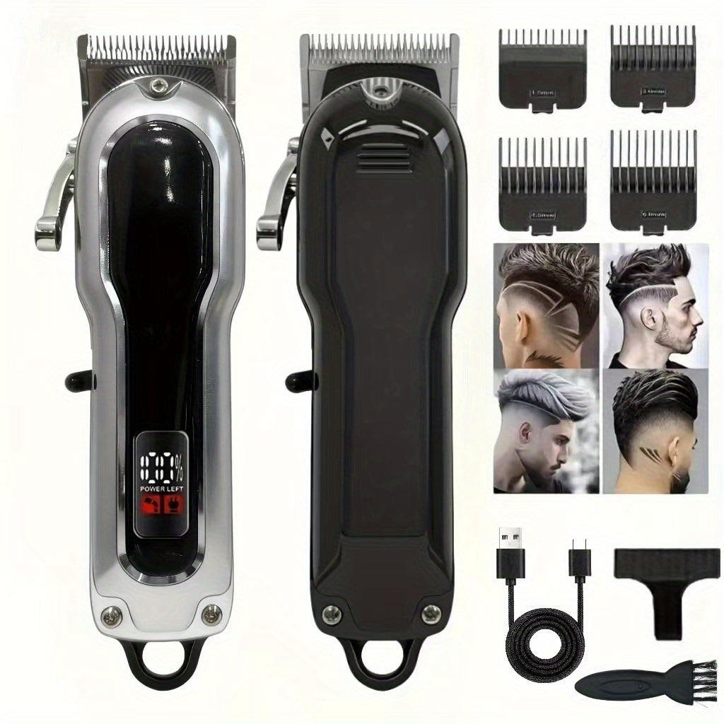 Electric Hair Clipper Set with Limit Comb – Barber-Grade Professional Trimmer, Long-Lasting Rechargeable Battery, Home & Travel Haircut Kit