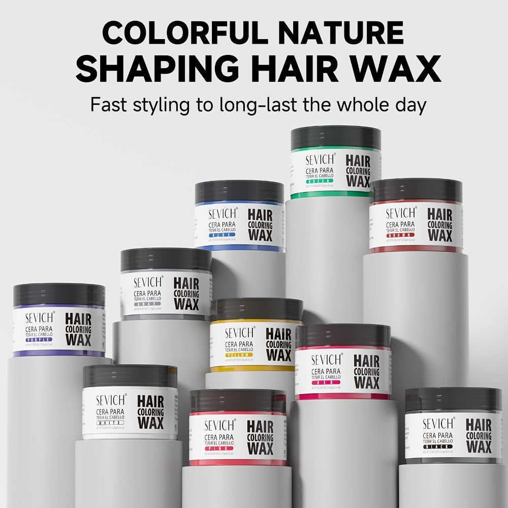 Hair Color Wax 13 Shades 120g, Temporary Hair Dye for Men & Women, Easy Apply & Wash Out, Party, Festival