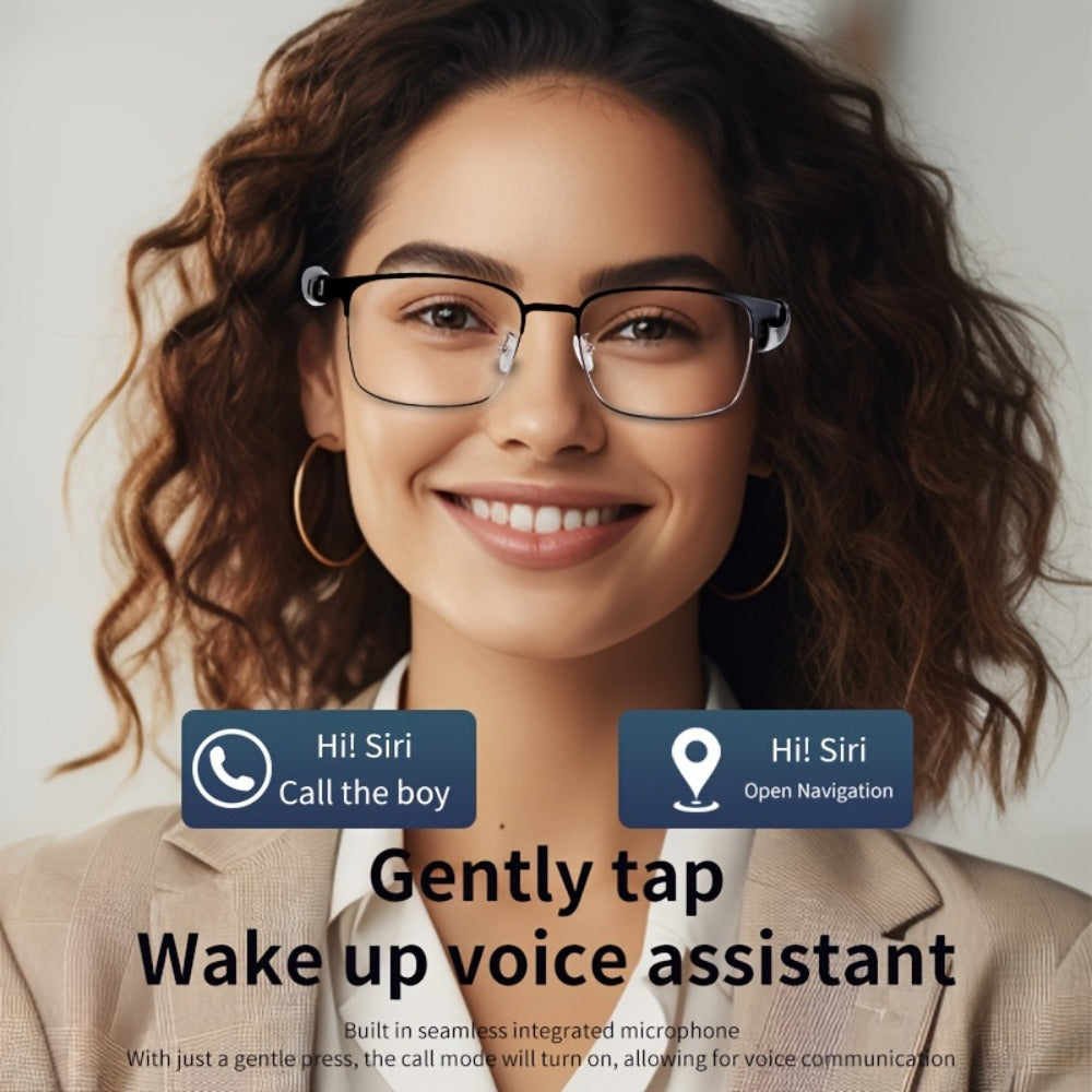 Smart Glasses Photochromic Audio Eyewear with Open-Ear Speaker, Microphone and Metal or Plastic Frames