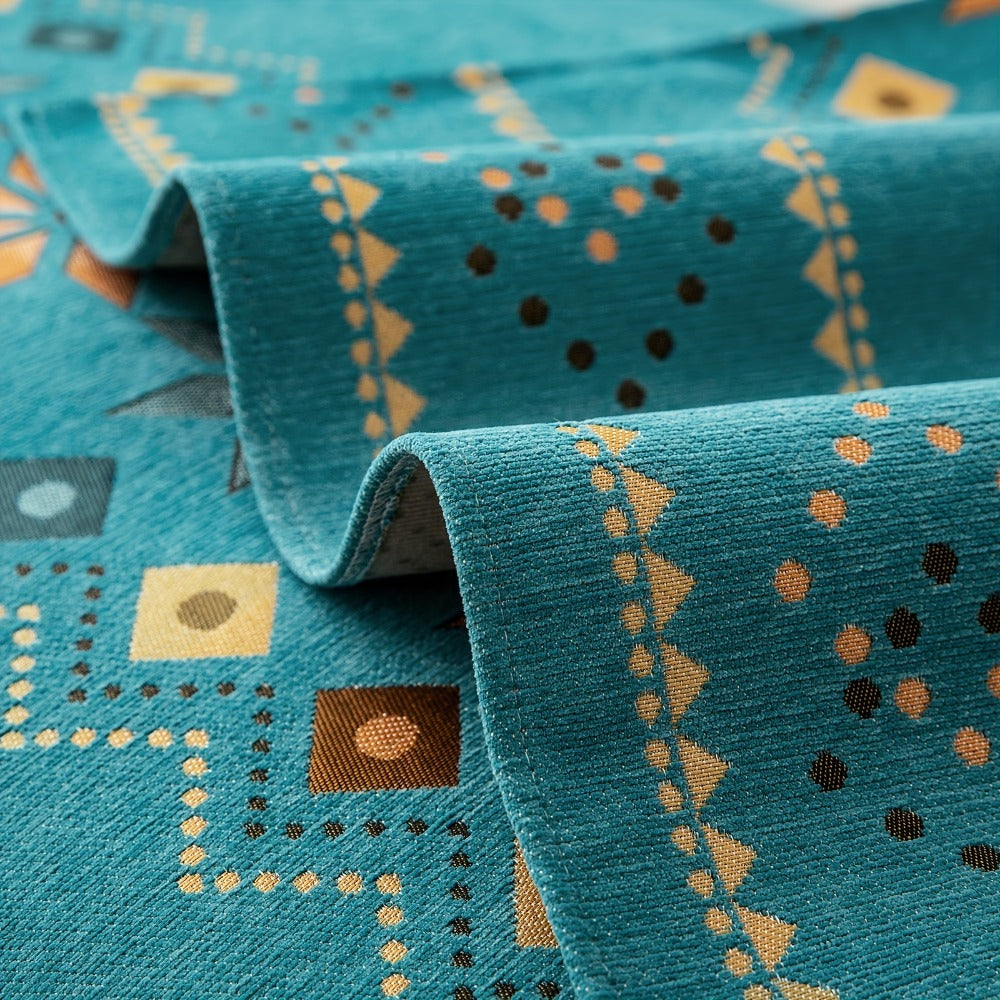 Sofa Cover Bohemian Geometric Panels for 1 to 4 Seats, Armrest or Backrest in Five Color Options