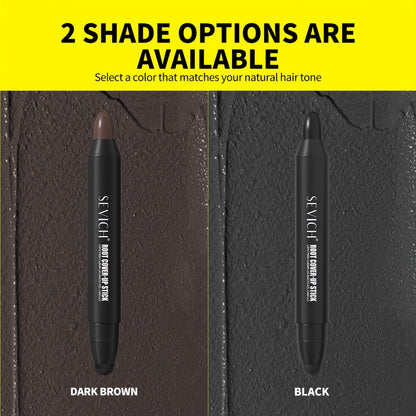 Instant Gray Root Coverage Stick for Men 2-Pack Sevich Beard & Hairline Color Pen, Sweat-Proof Precise Application Black & Dark Brown