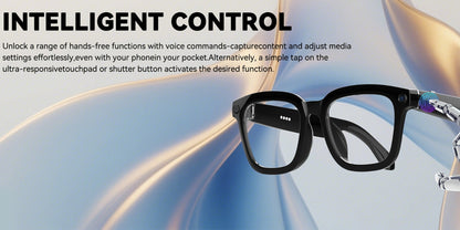 Smart Glasses 4K Camera Variant with Translation, Object Recognition, Open-Ear Audio and USB-C Charging