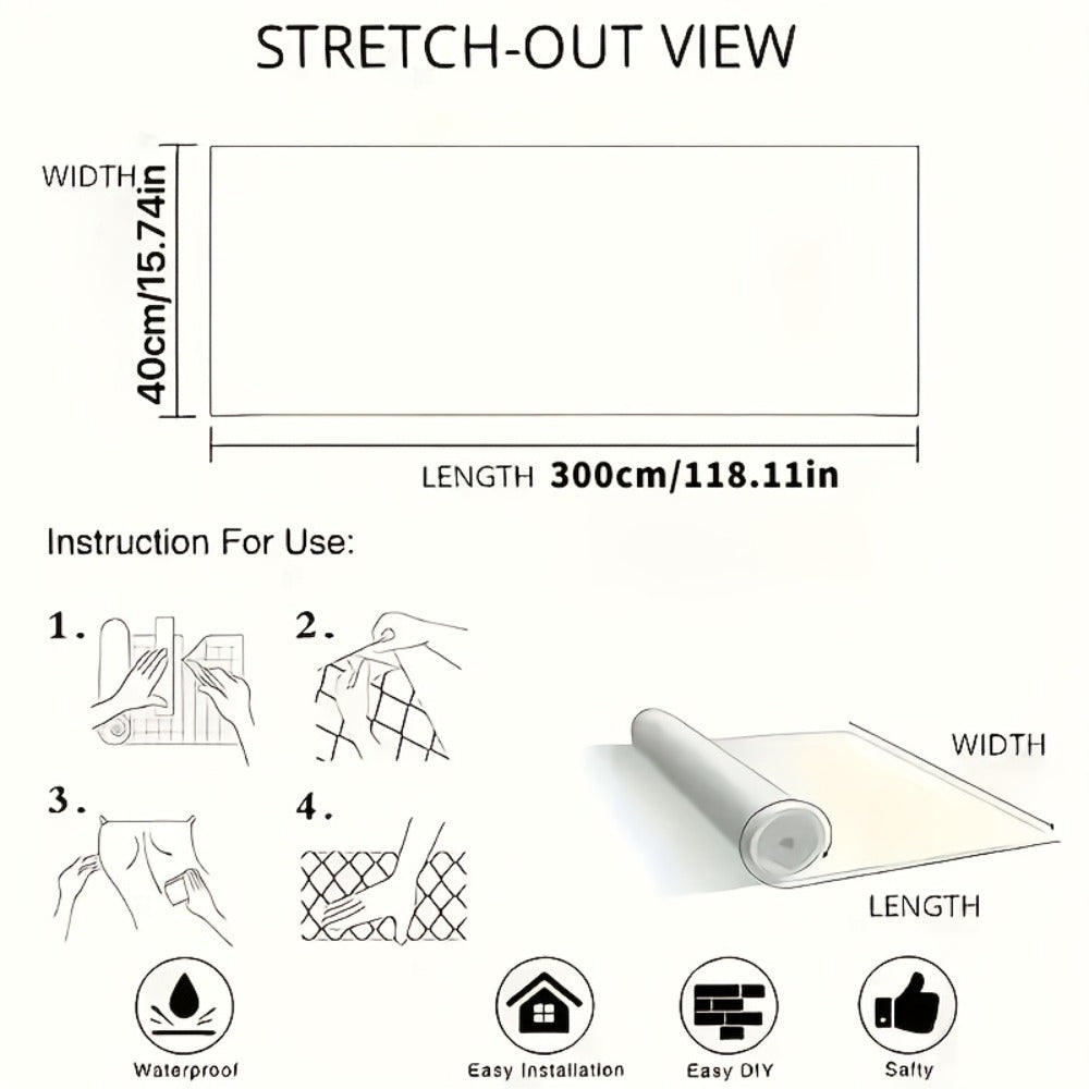 Wood Grain Floor Sticker Roll Peel & Stick Self-Adhesive Thickened Vinyl, Vintage DIY Flooring for Walls
