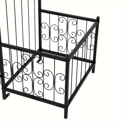 Wrought Iron Garden Arch 7ft Rose Trellis Multi-Style for Garden, Patio and Yard Use, with the Listed Configuration