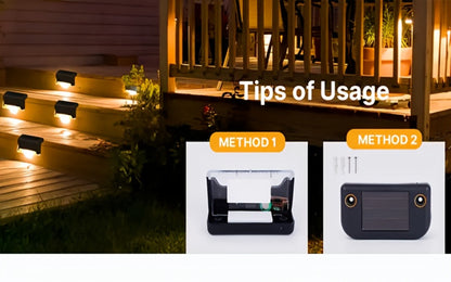 Solar LED Deck and Step Light Set in 8-, 16- or 32-Piece Packs with Black, White or Brown Shells
