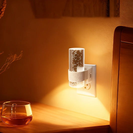 LED Night Light Plug In Wall, Dimmable 3000K Warm White Night Lights with Auto Light Sensor, Adjustable Brightness Modern Plug-In Night