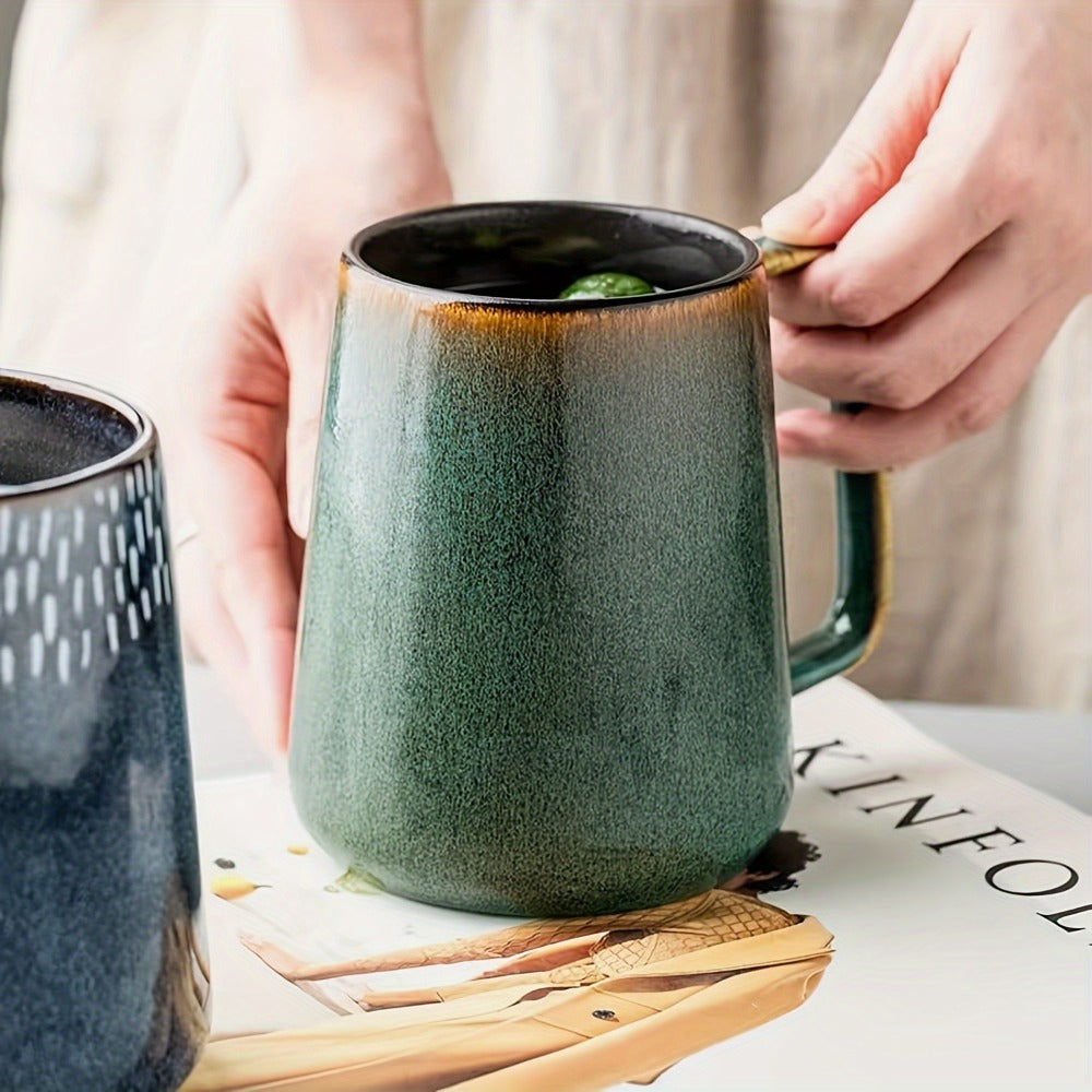 Large Ceramic Coffee Mug 24oz with Big Handle, Microwave & Extra Large Tea Cup for Entryways, Bedrooms and Living Spaces