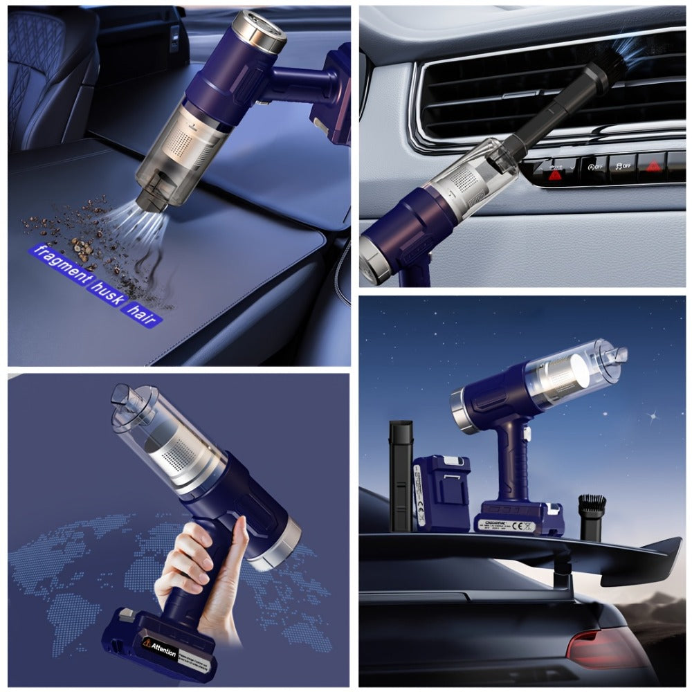 Model 701 Cordless Car Vacuum Cleaner with 5KPa Source Rating, 2000mAh Label, Six Trim Options and Nozzle Set