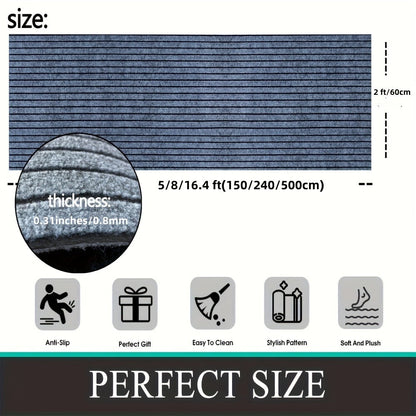 Runner Carpet with Rubber Backing - 1800G/sqm Indoor Outdoor Rug, Hallway, Entryway, Laundry Room & Balcony Runner Mat