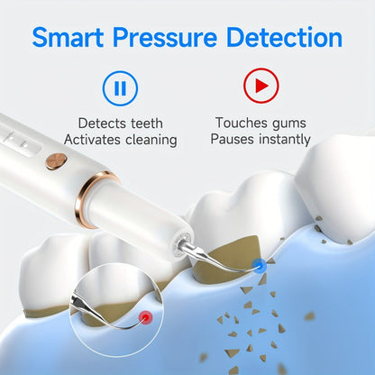 Ultrasonic Tartar Remover Electric Tooth Cleaner 5-Speed IPX6 Waterproof USB Rechargeable Dental Scaler