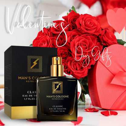 Men's Pheromone Cologne 50ml, Natural Fresh Aromatic Scent, Confidence Boosting Fragrance Spray for Men