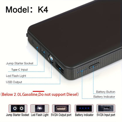 12V Jump Starter with F07, F13, F19 or F03 Black Model Options, Digital Display, LED Light and USB Connections