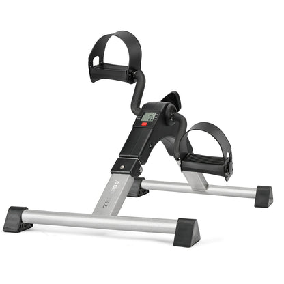 Portable Elliptical Trainer Mini Exercise Bike Under Desk Pedal Exerciser LCD Display for Entryways, Bedrooms and Living Spaces